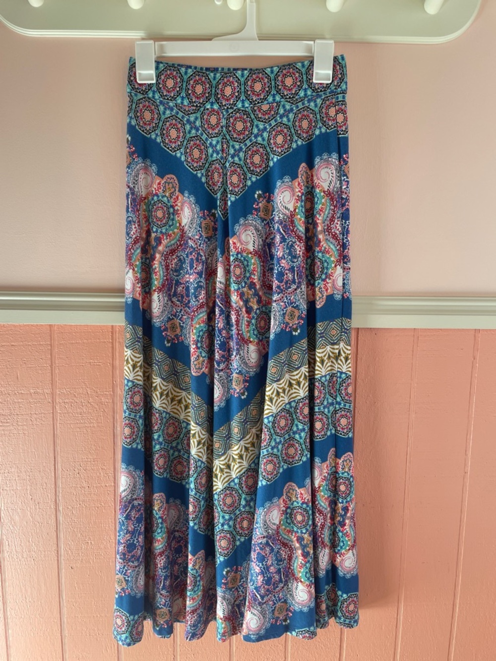 Monsoon UK Boho Floral Maxi Skirt, Size Medium